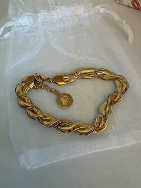 Plunder Gold Twisted Rope Chain Bracelet